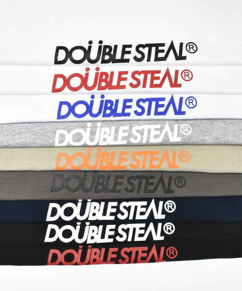 DOUBLE STEAL（ダブルスティール）の「small basic logo Tシャツ（Tシャツ/カットソー・メンズ・ネイビー/オレンジ/ブラック/ホワイト/グレー/チャコールグレー/ホワイト系その他/ブラック系その他/レッド/ホワイト×ブルー/グレイッシュベージュ・LARGE/X-LARGE/MEDIUM/XX-LARGE）」の18枚目の写真