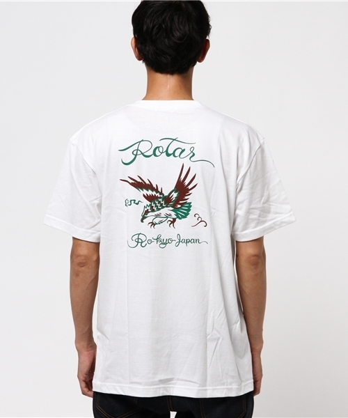 ROTAR(ローター)の「Ro-kyo japan s/s Tee / スカジャンモチーフ / バックプリント(Tシャツ/カットソー・メンズ・ブラック/イエロー系その他/ホワイト・X-LARGE/MEDIUM/LARGE/SMALL)」の5枚目の写真