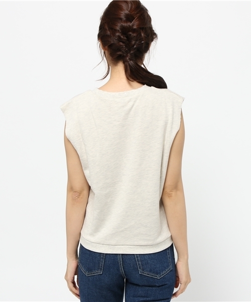Denime(ドゥニーム)の「カットオフノースリーブスウェット(スウェット・レディース・グレー/オートミール・FREE)」の15枚目の写真