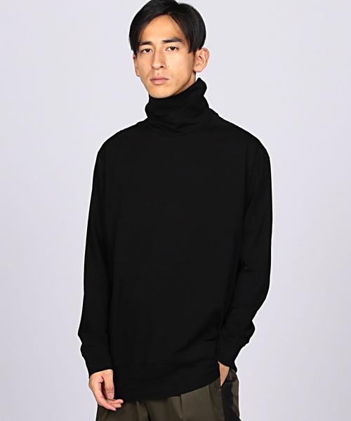 EN ROUTE（アンルート）の「ENR ベア天竺サイドガゼットタートルネック（Tシャツ/カットソー・メンズ・ホワイト/ブラック・1/2/3）」の2枚目の写真