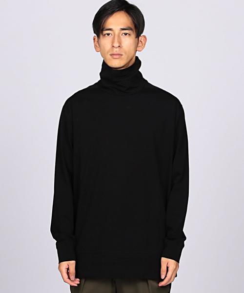 EN ROUTE（アンルート）の「ENR ベア天竺サイドガゼットタートルネック（Tシャツ/カットソー・メンズ・ホワイト/ブラック・1/2/3）」の4枚目の写真