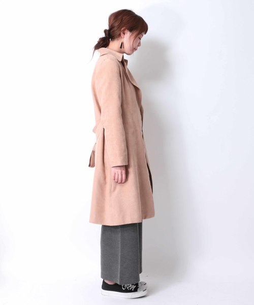 ikka（イッカ）の「フェイクスウェードテロンチコート（トレンチコート・レディース・キャメル/オリーブ・MEDIUM/LARGE）」の14枚目の写真