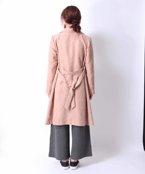 ikka（イッカ）の「フェイクスウェードテロンチコート（トレンチコート・レディース・キャメル/オリーブ・MEDIUM/LARGE）」の15枚目の写真