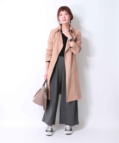 ikka（イッカ）の「フェイクスウェードテロンチコート（トレンチコート・レディース・キャメル/オリーブ・MEDIUM/LARGE）」の18枚目の写真