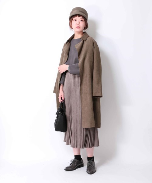 ikka（イッカ）の「フェイクスウェードテロンチコート（トレンチコート・レディース・キャメル/オリーブ・MEDIUM/LARGE）」の19枚目の写真