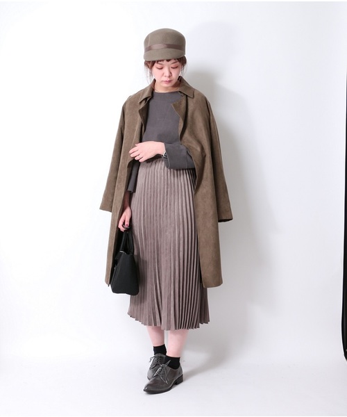 ikka（イッカ）の「フェイクスウェードテロンチコート（トレンチコート・レディース・キャメル/オリーブ・MEDIUM/LARGE）」の20枚目の写真