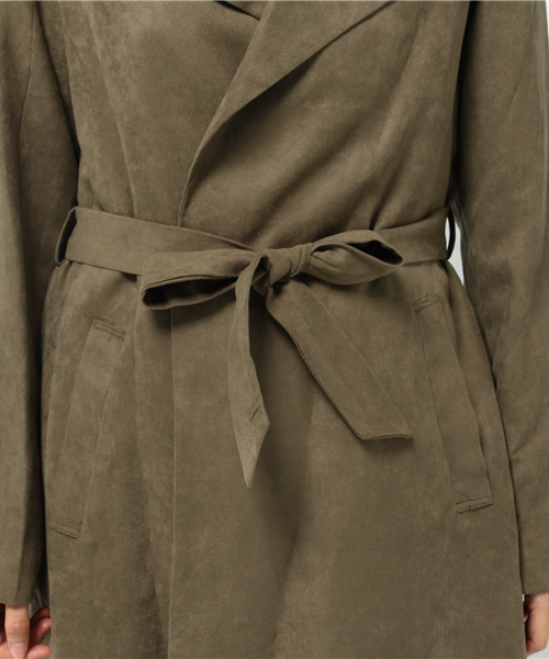 ikka（イッカ）の「フェイクスウェードテロンチコート（トレンチコート・レディース・キャメル/オリーブ・MEDIUM/LARGE）」の10枚目の写真