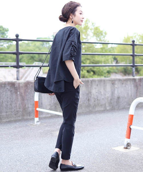 reca（レカ）の「ZOZOTOWN限定新色追加◇美脚シルエット◇快適フィット ストレッチテーパードパンツ（その他パンツ・レディース・ホワイト/ベージュ/ネイビー/ブラック/カーキ/オレンジ系その他・M/L/LL）」の13枚目の写真