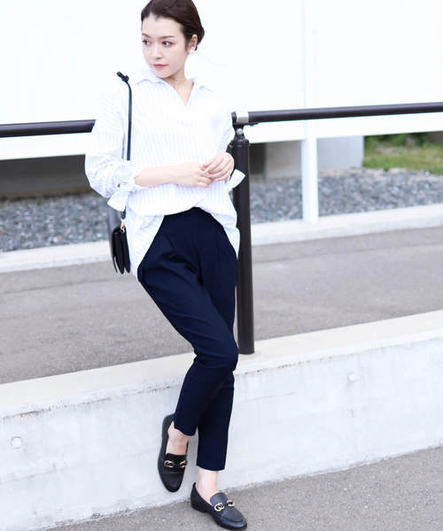 reca（レカ）の「ZOZOTOWN限定新色追加◇美脚シルエット◇快適フィット ストレッチテーパードパンツ（その他パンツ・レディース・ホワイト/ベージュ/ネイビー/ブラック/カーキ/オレンジ系その他・M/L/LL）」の9枚目の写真