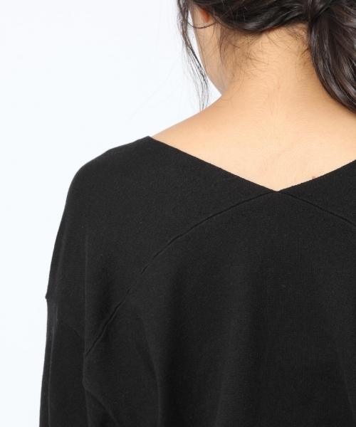 laboratory work（ラボラトリーワーク）の「抜け感ゆるVニット（ニット/セーター・レディース・杢グレー/オフホワイト/ブラック/レッド/グリーン・MEDIUM）」の22枚目の写真