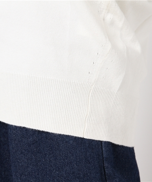 laboratory work（ラボラトリーワーク）の「抜け感ゆるVニット（ニット/セーター・レディース・杢グレー/オフホワイト/ブラック/レッド/グリーン・MEDIUM）」の11枚目の写真