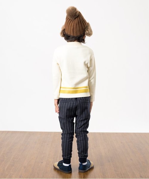 apres les cours（アプレレクール）の「イヤーマフニット帽（ニットキャップ/ビーニー・キッズ・ブラック/ブラウン/ネイビー/ピンク・50/54/58）」の6枚目の写真