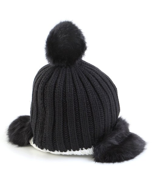 apres les cours（アプレレクール）の「イヤーマフニット帽（ニットキャップ/ビーニー・キッズ・ブラック/ブラウン/ネイビー/ピンク・50/54/58）」の13枚目の写真