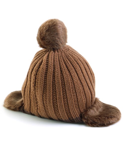 apres les cours（アプレレクール）の「イヤーマフニット帽（ニットキャップ/ビーニー・キッズ・ブラック/ブラウン/ネイビー/ピンク・50/54/58）」の14枚目の写真