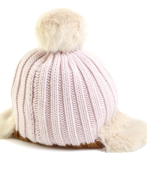 apres les cours（アプレレクール）の「イヤーマフニット帽（ニットキャップ/ビーニー・キッズ・ブラック/ブラウン/ネイビー/ピンク・50/54/58）」の16枚目の写真