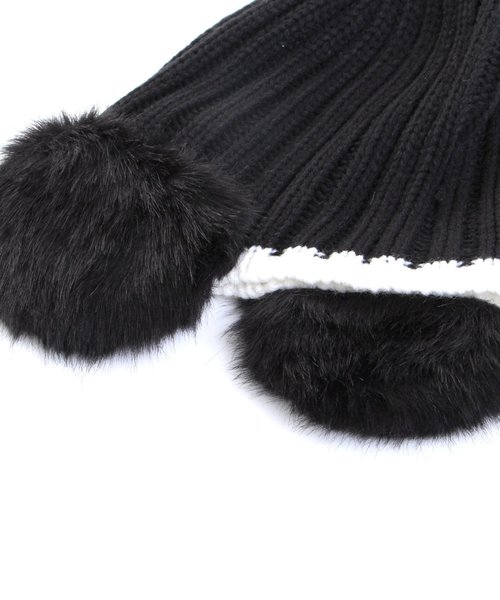 apres les cours（アプレレクール）の「イヤーマフニット帽（ニットキャップ/ビーニー・キッズ・ブラック/ブラウン/ネイビー/ピンク・50/54/58）」の17枚目の写真