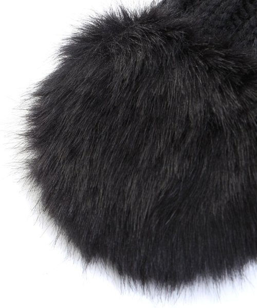 apres les cours（アプレレクール）の「イヤーマフニット帽（ニットキャップ/ビーニー・キッズ・ブラック/ブラウン/ネイビー/ピンク・50/54/58）」の18枚目の写真