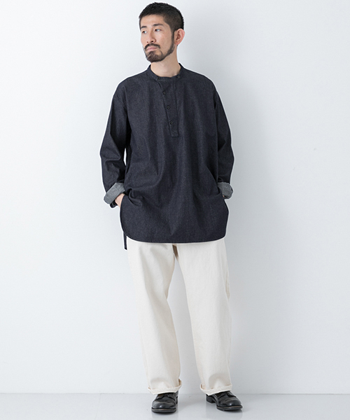 かぐれ（カグレ）の「BRAIN　grandpa shirts（シャツ/ブラウス・メンズ・インディゴブルー/ナチュラル・4/3）」の7枚目の写真