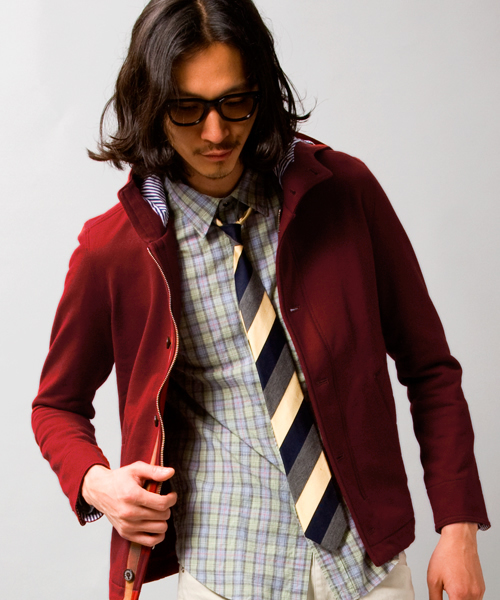 BEAUTY&YOUTH UNITED ARROWS(ビューティーアンドユースユナイテッドアローズ)の「BY ∴ カット レイズドネック フーデッドブルゾン◆(ブルゾン・メンズ・グレー/ネイビー/Brick ・SMALL/MEDIUM/LARGE/X-LARGE)」の3枚目の写真