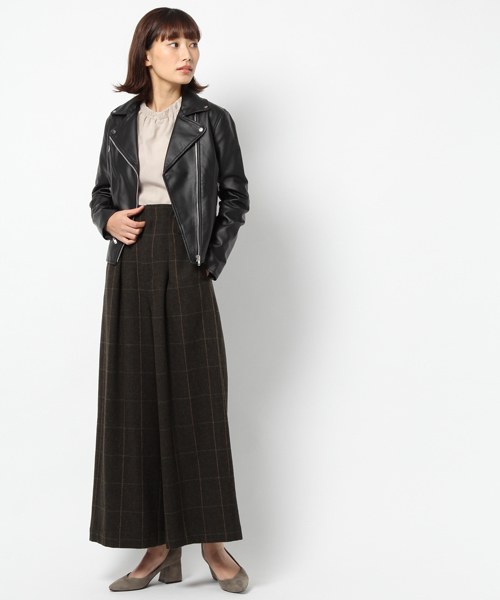 laboratory work（ラボラトリーワーク）の「合皮ライダースブルゾン（ライダースジャケット・レディース・ブラック・SMALL/MEDIUM）」の2枚目の写真