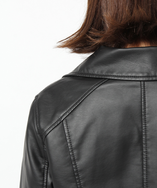 laboratory work（ラボラトリーワーク）の「合皮ライダースブルゾン（ライダースジャケット・レディース・ブラック・SMALL/MEDIUM）」の7枚目の写真