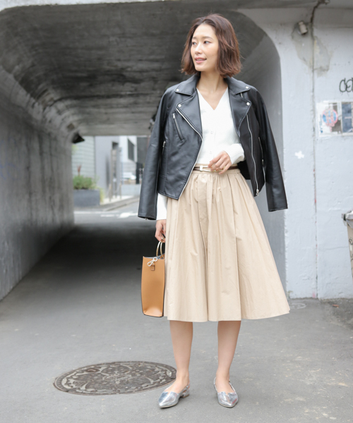 laboratory work（ラボラトリーワーク）の「合皮ライダースブルゾン（ライダースジャケット・レディース・ブラック・SMALL/MEDIUM）」の15枚目の写真