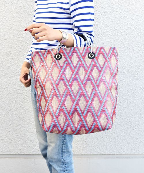 CONTROL FREAK / CTFK（コントロールフリーク）の「【WEB限定】control freak:メタルハンドルシートバッグ ◇◇（トートバッグ・レディース・ブラック/ブルー・ONE SIZE）」の4枚目の写真