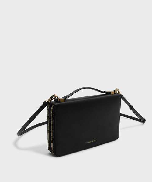 CHARLES & KEITH(チャールズ & キース)の「トップハンドルクラッチ / TOP HANDLE CLUTCH(クラッチバッグ・レディース・ブラック/ホワイト系その他・S)」の10枚目の写真