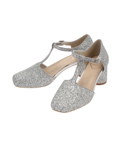 merry jenny（メリージェニー）の「グリッターＴストラップシューズ（パンプス・レディース・ゴールド/シルバー/ブルー・LARGE/MEDIUM）」の12枚目の写真