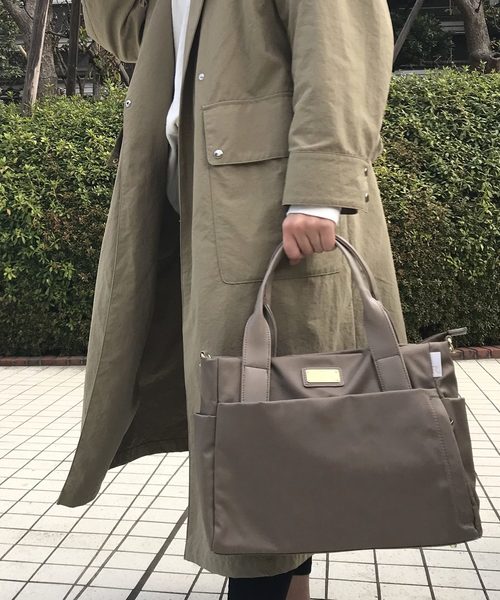 ROOTOTE(ルートート)の「ルートート/RT.LT.A4ナイロン8ポケット-A(ビジネスバッグ)」|ダークベージュ