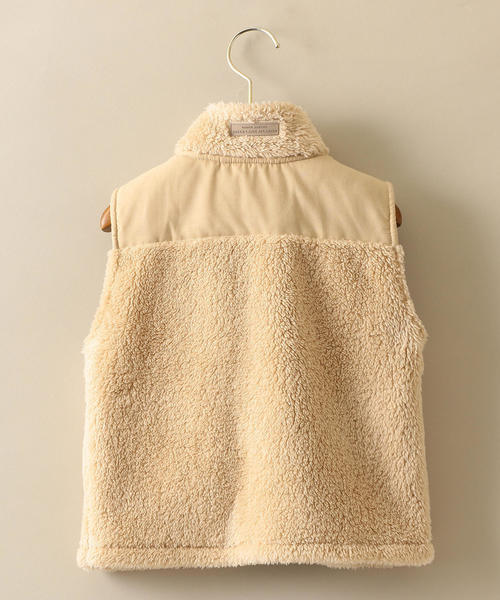green label relaxing(グリーンレーベルリラクシング)の「【キッズ】リョウメン ボア ジップ ベスト(ベスト・キッズ・パープル/ベージュ/ネイビー・105/115/95/125/135)」の13枚目の写真