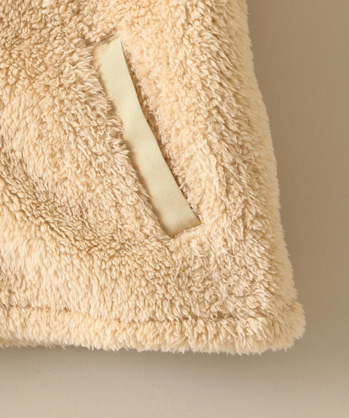 green label relaxing(グリーンレーベルリラクシング)の「【キッズ】リョウメン ボア ジップ ベスト(ベスト・キッズ・パープル/ベージュ/ネイビー・105/115/95/125/135)」の10枚目の写真