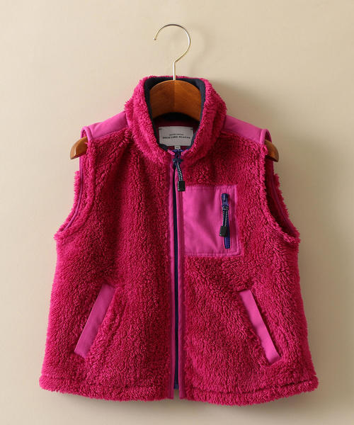 green label relaxing(グリーンレーベルリラクシング)の「【キッズ】リョウメン ボア ジップ ベスト(ベスト・キッズ・パープル/ベージュ/ネイビー・105/115/95/125/135)」の17枚目の写真