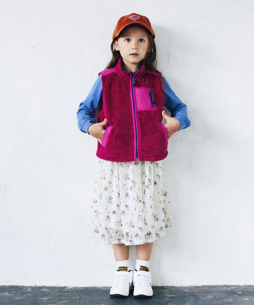 green label relaxing(グリーンレーベルリラクシング)の「【キッズ】リョウメン ボア ジップ ベスト(ベスト・キッズ・パープル/ベージュ/ネイビー・105/115/95/125/135)」の15枚目の写真