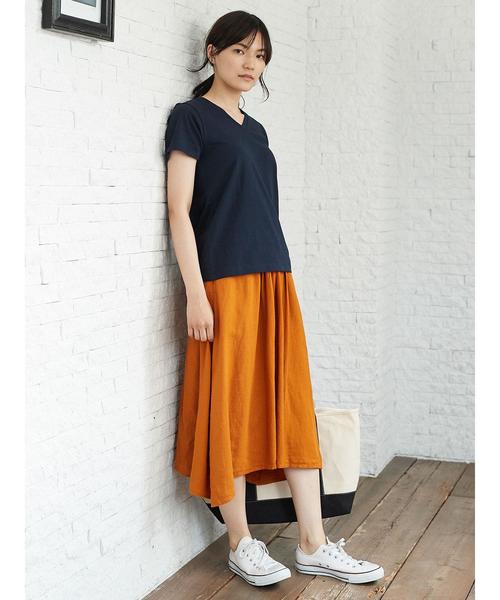 AMERICAN HOLIC(アメリカンホリック)の「・イレヘムタックフレアスカート○(スカート・レディース・ピンク/ブラック系その他3/マスタード/ネイビー/ブルー系その他5/グリーン・FREE)」の13枚目の写真