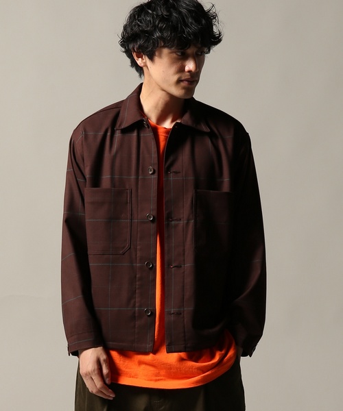 JOURNAL STANDARD(ジャーナルスタンダード)の「WASHABLE ウィンドペン K-FIELDシャツジャケット#(ブルゾン・メンズ・キャメル/グリーン/ネイビー/ボルドー・SMALL/MEDIUM/LARGE)」の4枚目の写真