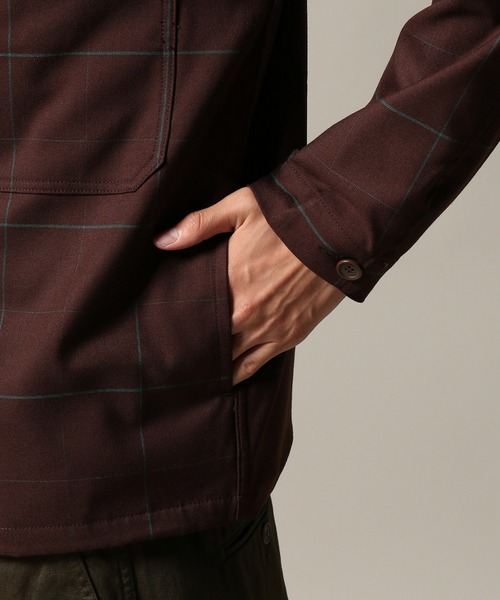 JOURNAL STANDARD(ジャーナルスタンダード)の「WASHABLE ウィンドペン K-FIELDシャツジャケット#(ブルゾン・メンズ・キャメル/グリーン/ネイビー/ボルドー・SMALL/MEDIUM/LARGE)」の11枚目の写真