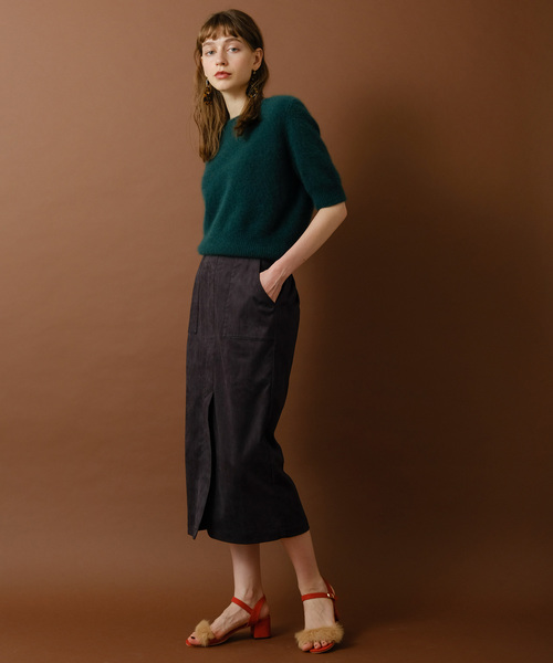 Banner Barrett（バナーバレット）の「RACOON SHORT SLEEVE PULLOVER/ラクーン5分袖ニット（ニット/セーター・レディース・レッド/オフホワイト/ブルー/グリーン/キャメル・38）」の8枚目の写真