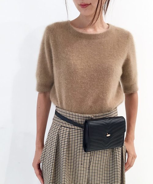 Banner Barrett（バナーバレット）の「RACOON SHORT SLEEVE PULLOVER/ラクーン5分袖ニット（ニット/セーター・レディース・レッド/オフホワイト/ブルー/グリーン/キャメル・38）」の14枚目の写真