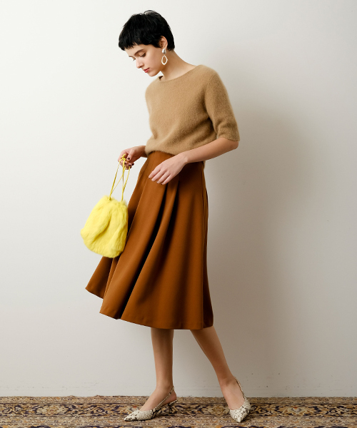 Banner Barrett（バナーバレット）の「RACOON SHORT SLEEVE PULLOVER/ラクーン5分袖ニット（ニット/セーター・レディース・レッド/オフホワイト/ブルー/グリーン/キャメル・38）」の15枚目の写真