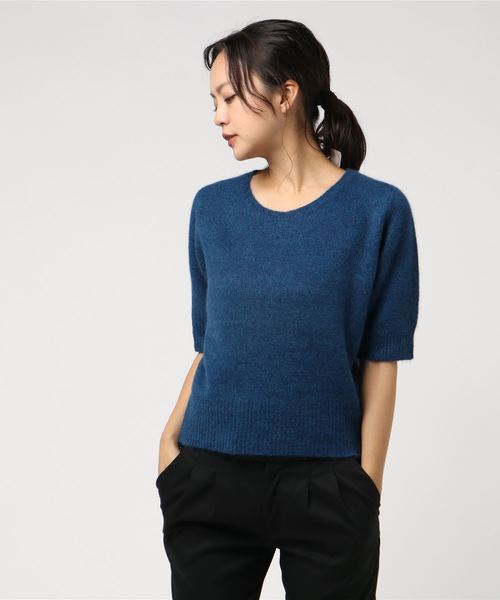 Banner Barrett（バナーバレット）の「RACOON SHORT SLEEVE PULLOVER/ラクーン5分袖ニット（ニット/セーター・レディース・レッド/オフホワイト/ブルー/グリーン/キャメル・38）」の16枚目の写真