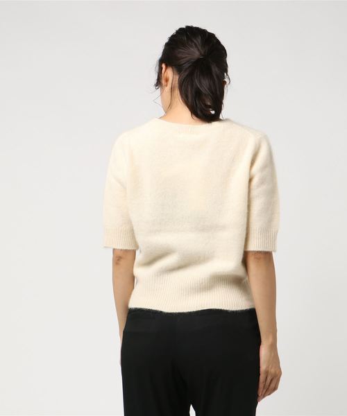 Banner Barrett（バナーバレット）の「RACOON SHORT SLEEVE PULLOVER/ラクーン5分袖ニット（ニット/セーター・レディース・レッド/オフホワイト/ブルー/グリーン/キャメル・38）」の7枚目の写真