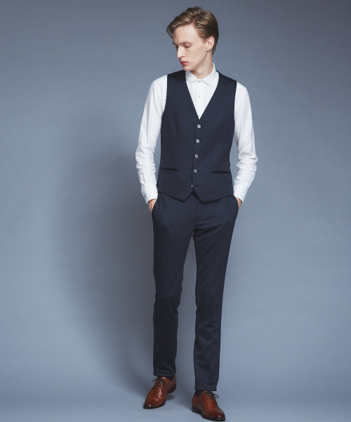 ABAHOUSE（アバハウス）の「【Recency of Mine/セットアップ対応】ウールモクロディジレ（ベスト・メンズ・チャコールグレー/ネイビー・46/48/50）」の3枚目の写真