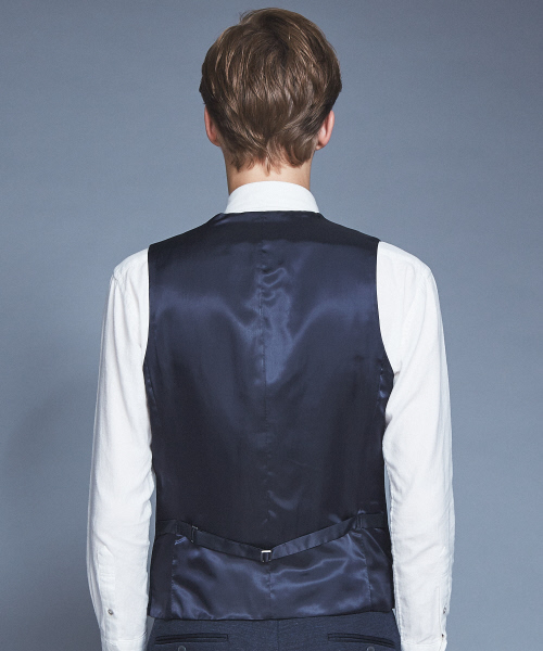 ABAHOUSE（アバハウス）の「【Recency of Mine/セットアップ対応】ウールモクロディジレ（ベスト・メンズ・チャコールグレー/ネイビー・46/48/50）」の5枚目の写真