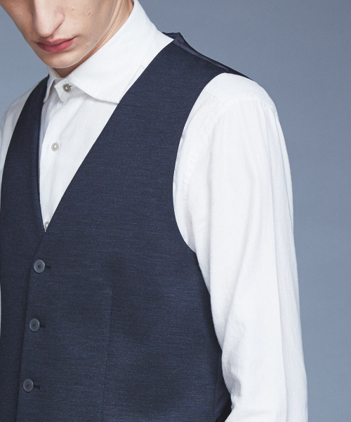 ABAHOUSE（アバハウス）の「【Recency of Mine/セットアップ対応】ウールモクロディジレ（ベスト・メンズ・チャコールグレー/ネイビー・46/48/50）」の7枚目の写真