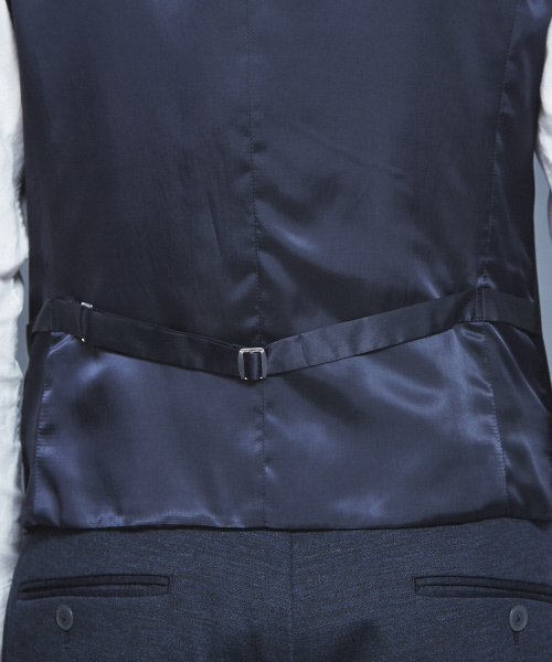 ABAHOUSE（アバハウス）の「【Recency of Mine/セットアップ対応】ウールモクロディジレ（ベスト・メンズ・チャコールグレー/ネイビー・46/48/50）」の11枚目の写真