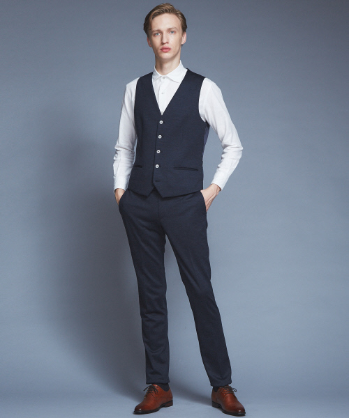 ABAHOUSE（アバハウス）の「【Recency of Mine/セットアップ対応】ウールモクロディジレ（ベスト・メンズ・チャコールグレー/ネイビー・46/48/50）」の14枚目の写真