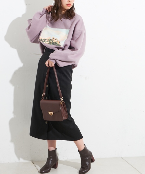 natural couture(ナチュラルクチュール)の「多釦ロングゆるタイト(スカート・レディース・ブラック/グレー系その他/ブラウン/ネイビー/ピンク・FREE)」の14枚目の写真