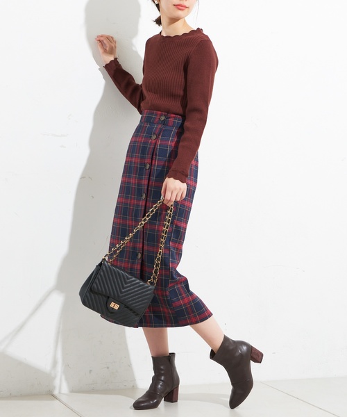 natural couture(ナチュラルクチュール)の「多釦ロングゆるタイト(スカート・レディース・ブラック/グレー系その他/ブラウン/ネイビー/ピンク・FREE)」の18枚目の写真