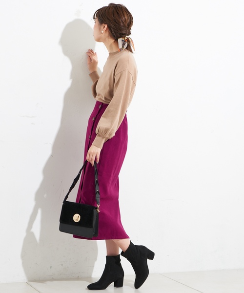 natural couture(ナチュラルクチュール)の「多釦ロングゆるタイト(スカート・レディース・ブラック/グレー系その他/ブラウン/ネイビー/ピンク・FREE)」の21枚目の写真